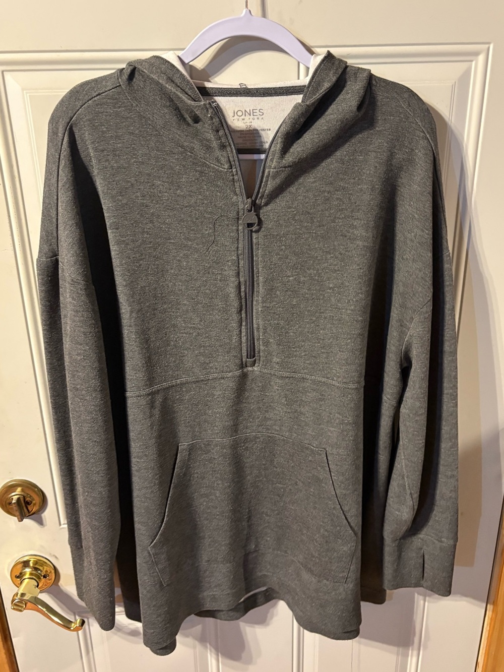 Jones of New York Hoodie in Grey Size 2X
